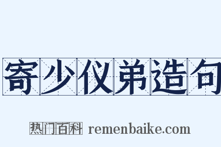 寄少仪弟造句是什么意思的图片